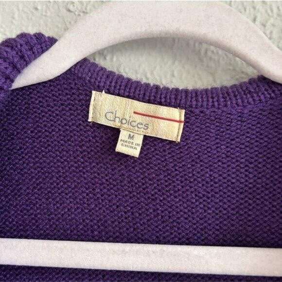 Choices purple ruffle front cardigan sweater Fairy Holiday Romantic feminine - Picture 6 of 8